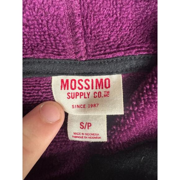 Mossimo Supply Co Purple Full Zip Hoodie Jacket Women’s Small S/P Fleece Lined - Picture 4 of 16